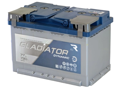 Фото Аккумулятор GLADIATOR Dynamic 12v, 77Ah, 720A, R+(0), L3, B13