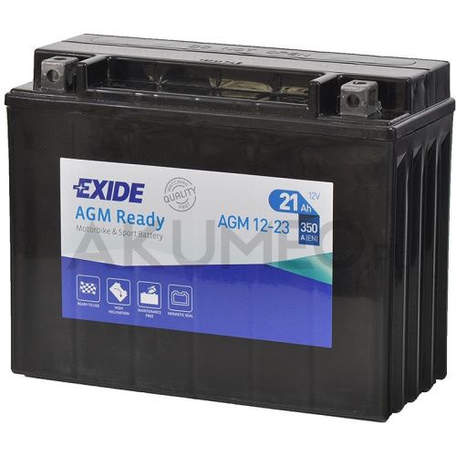 Аккумулятор EXIDE YB30CL-B AGM 21 Ач, 350 А, 12 v, Обратная R+ (0) фото