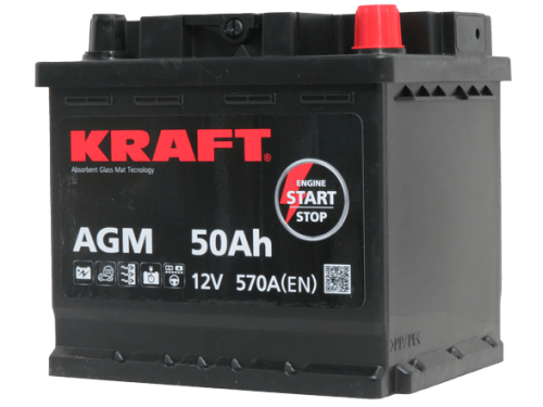 Аккумулятор KRAFT AGM 50 R+