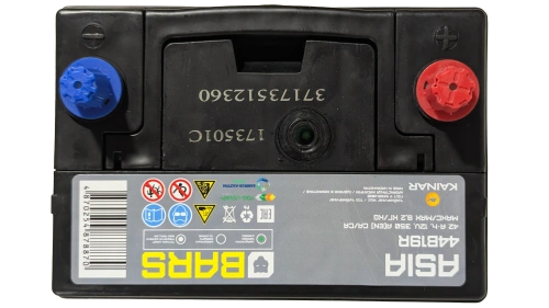 Фото Аккумулятор BARS Asia 42 Ач, 350 А, 12 v, Прямая L+ (1), JIS B19, B00