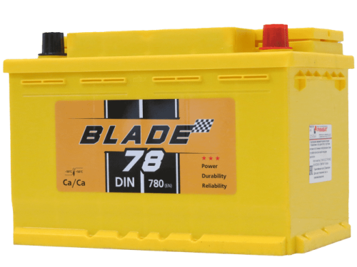 Фото Аккумулятор BLADE 78 Ач, 780 А, 12 v, Обратная R+ (0), DIN L3, B13