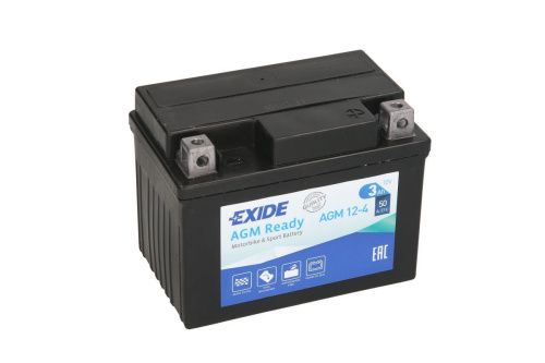 Аккумулятор EXIDE AGM12-4 (3 A/H) 50 A R+ фото