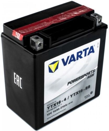 Аккумулятор VARTA POWERSPORTS AGM 514 902 022 (14 A/H) 210 A L+ фото