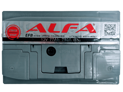 Фото Аккумулятор ALFA EFB 77 R+