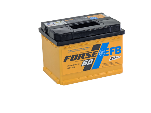 Фото Аккумулятор FORSE EFB 60 Ач низк, 620 А, 12 v, Обратная R+ (0), DIN LB2, B13