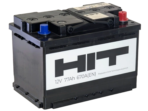 Фото Аккумулятор HIT 12v, 77Ah, 670A, R+(0), L3, B13