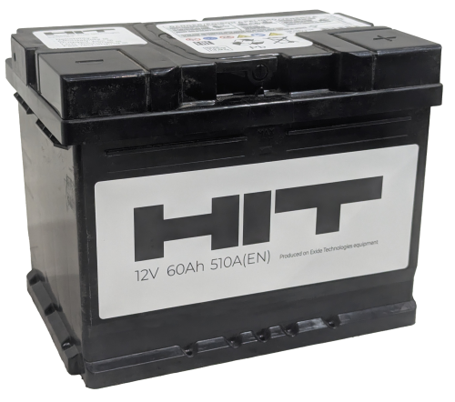 Фото Аккумулятор HIT 60 Ач, 510 А, 12 v, Обратная R+ (0), DIN L2, B13