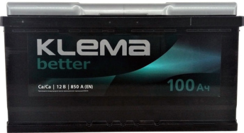 Фото Аккумулятор KLEMA Better 100 Ач, 850 А, 12 v, Обратная R+ (0), DIN L5, B13