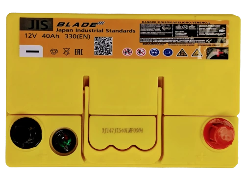 Фото Аккумулятор BLADE 40 Ач, 330 А, 12 v, Обратная R+ (0), JIS B19, B00