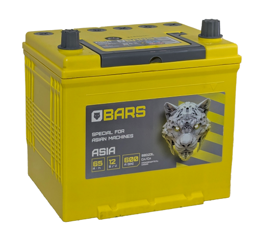 Фото Аккумулятор BARS Asia 65 Ач, 600 А, 12 v, Обратная R+ (0), JIS D23, B00