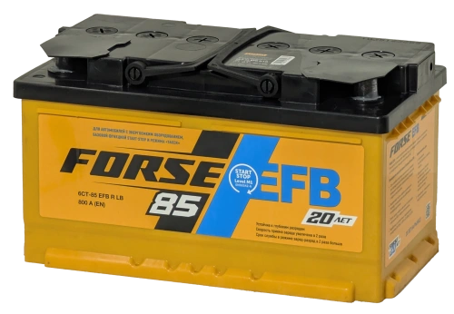Фото Аккумулятор FORSE 85 EFB Ач низк, 800 А, 12 v, Обратная R+ (0), DIN LB4, B13