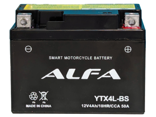 Аккумулятор ALFA YTX4L-BS 4Ah фото