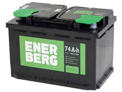 Фото Аккумулятор ENERBERG 74 Ач, 760 А, 12 v, Обратная R+ (0), DIN LB3, B13