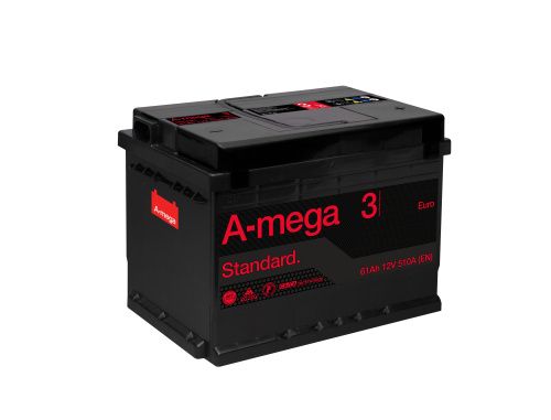 Фото Аккумулятор A-mega Standard 61 R+ низк.