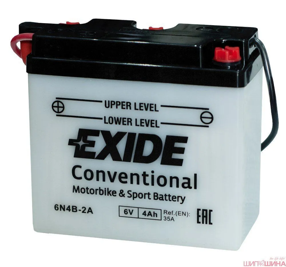 Аккумулятор EXIDE 6N4-2A 4 Ач, 35 А, 6 v, Прямая L+ (1)