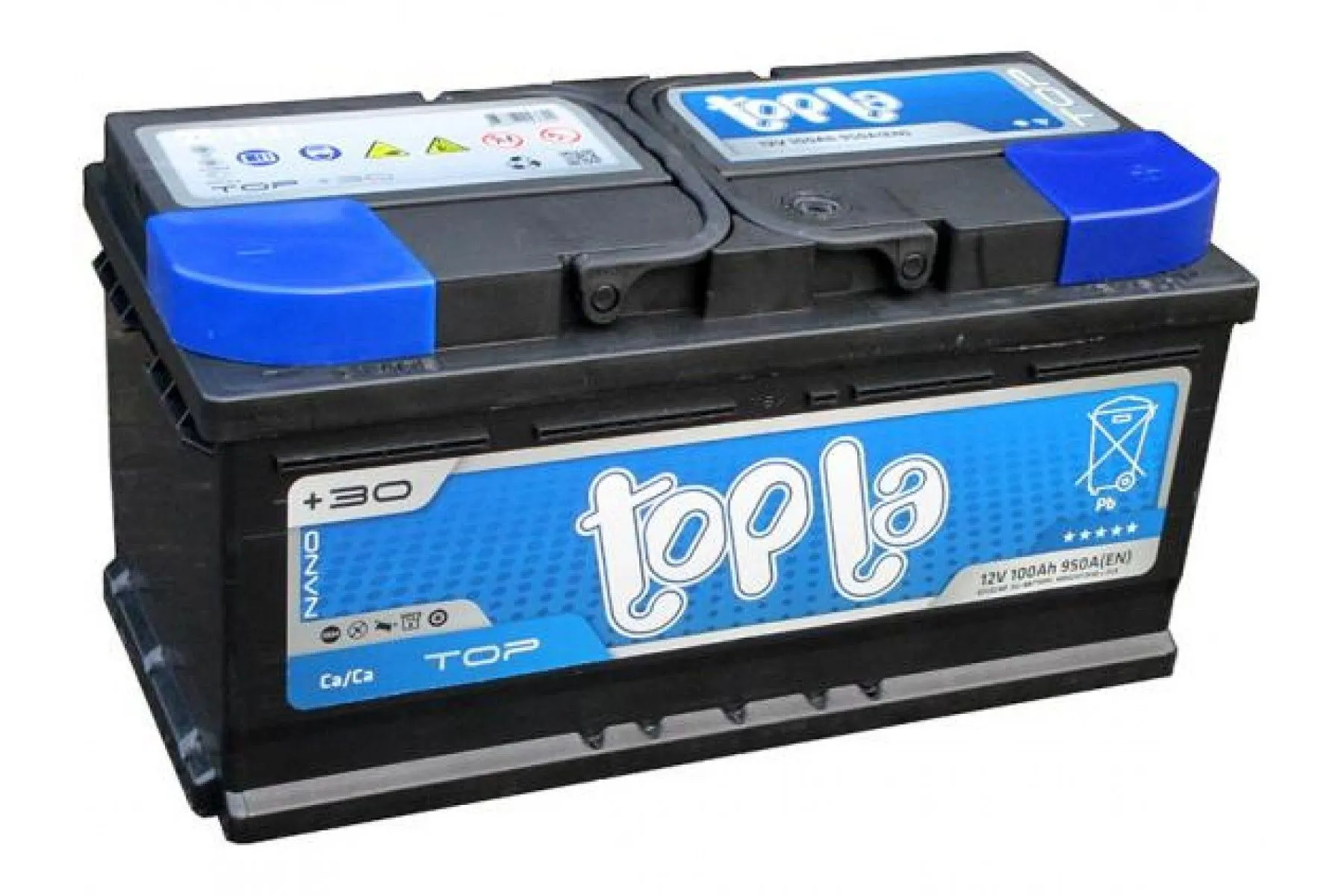 Аккумулятор TOPLA Top 100 Ач, 900 А, 12 v, Обратная R+ (0), DIN LB5, B13