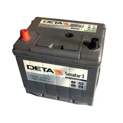 Аккумулятор DETA Senator 3 65 Ач, 580 А, 12 v, Прямая L+ (1), JIS D23, B00