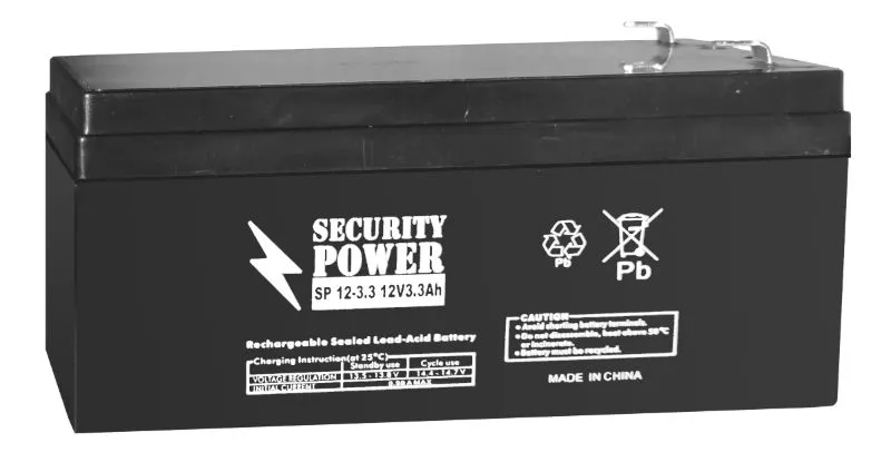 Аккумулятор SECURITY POWER AGM 3.4 Ач, 12 v, Прямая L+ (1)