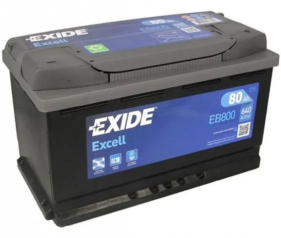 Аккумулятор EXIDE EXCELL EB800 80 R+