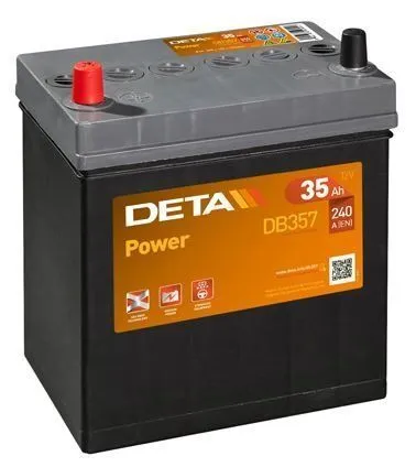 Аккумулятор DETA Power 35 Ач, 240 А, 12 v, Прямая L+ (1), JIS B19, B00