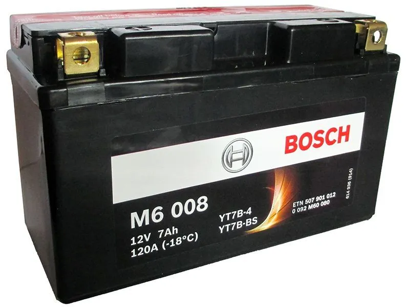 Аккумулятор BOSCH M6 7 Ач, 120 А, 12 v, Прямая L+ (1)