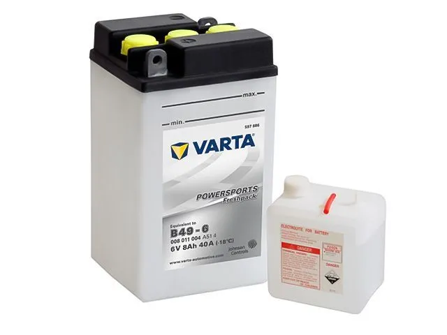 Аккумулятор VARTA PowerSports FreshPack 8 Ач, 40 А, 6 v, Прямая L+ (1)