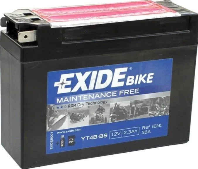 Аккумулятор EXIDE YT4B-BS AGM 23 Ач, 35 А, 12 v, Прямая L+ (1)