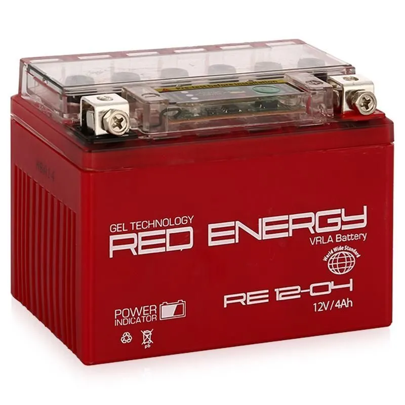 Аккумулятор RED ENERGY AGM 4 Ач, 60 А, 12 v, Обратная R+ (0)