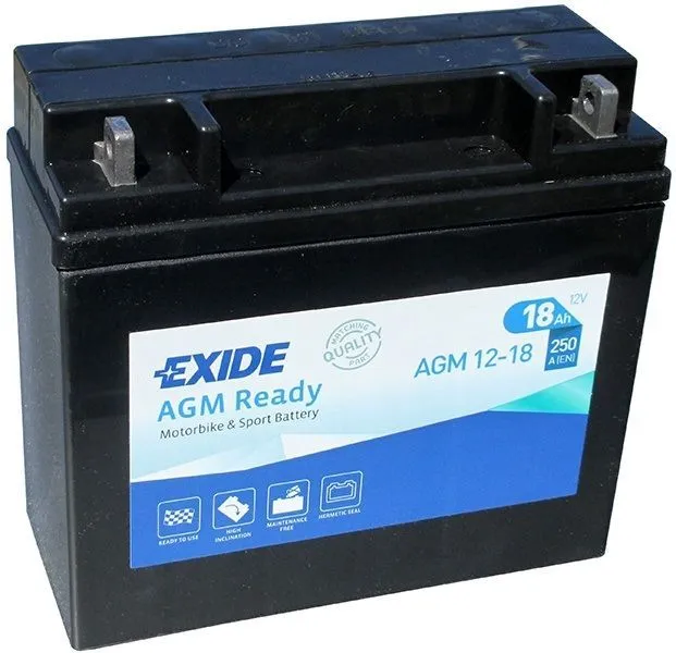 Аккумулятор EXIDE AGM 18 Ач, 250 А, 12 v, Обратная R+ (0)