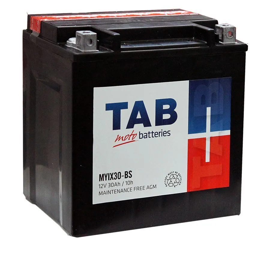 Аккумулятор TAB YIX30-BS AGM 30 Ач, 385 А, 12 v, Обратная R+ (0)