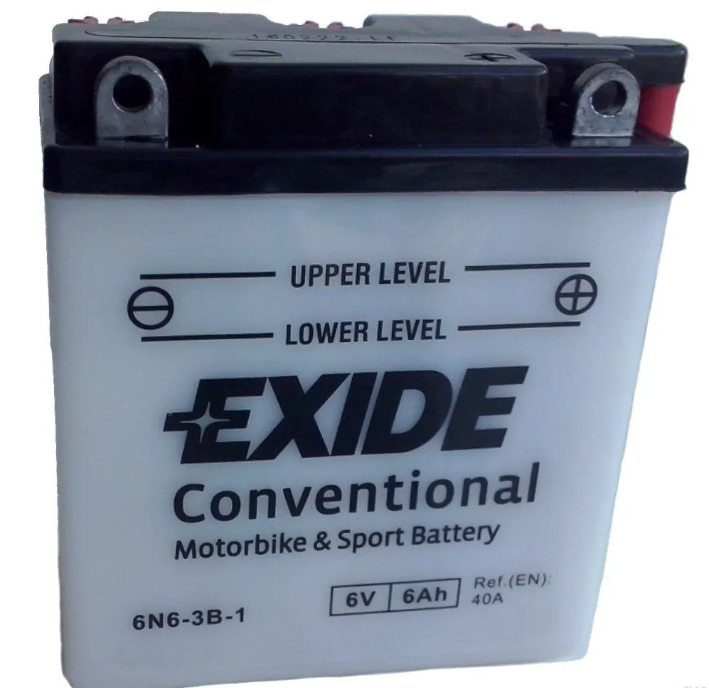 Аккумулятор EXIDE 6N6-3B-1 6 Ач, 40 А, 6 v, Обратная R+ (0)