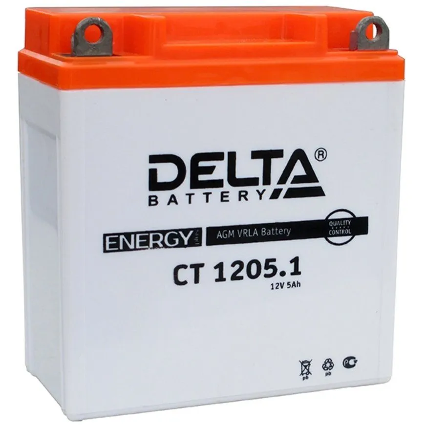 Аккумулятор DELTA CT 1205.1 12N5-3B AGM 5 Ач, 65 А, 12 v, Обратная R+ (0)