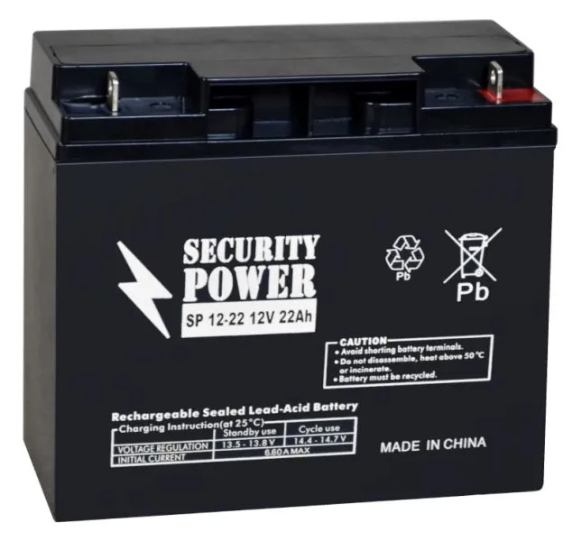 Аккумулятор SECURITY POWER AGM 22 Ач, 12 v, Обратная R+ (0)