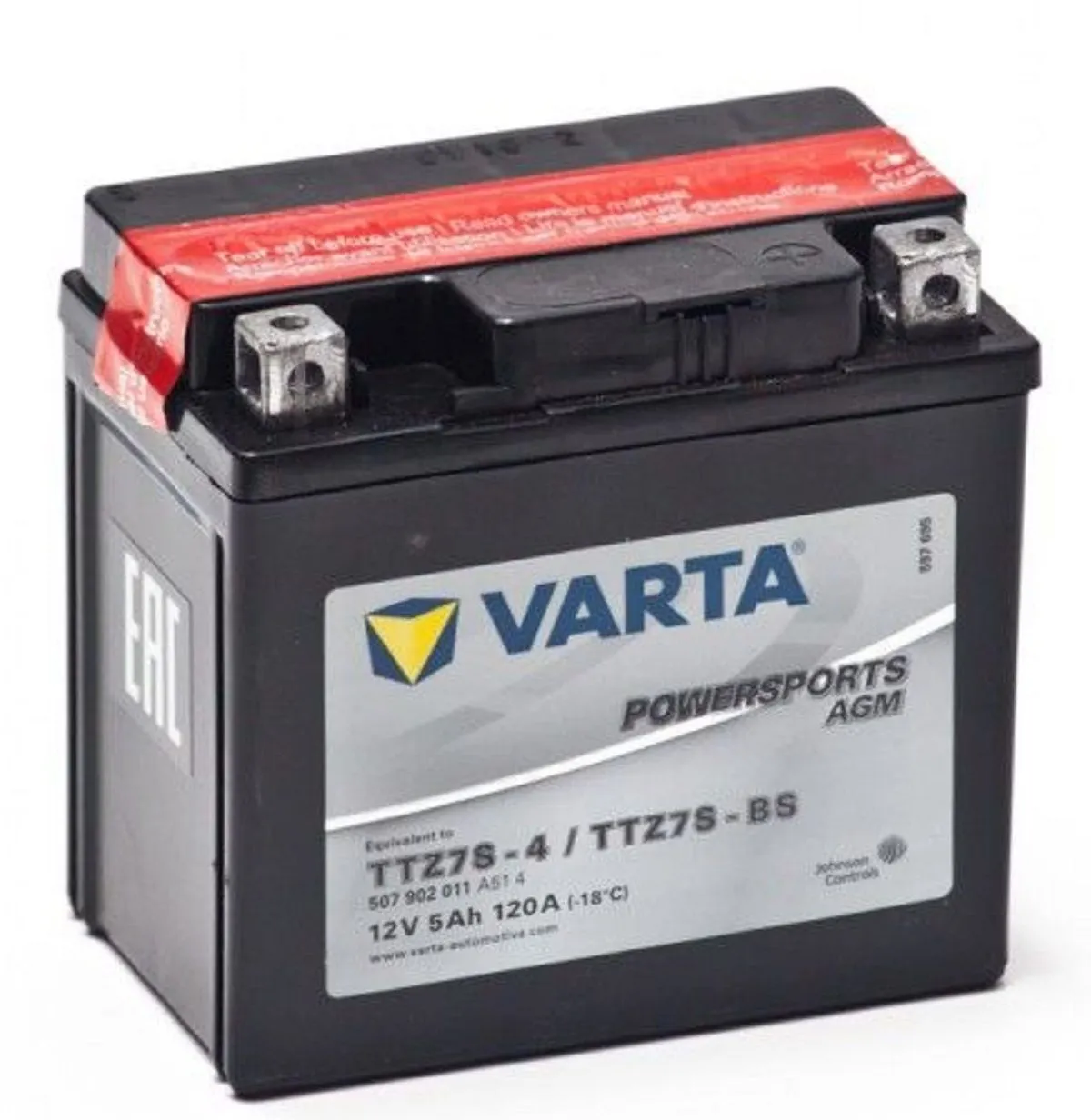 Аккумулятор VARTA YTZ7S-BS/TZ7S-BS AGM 5 Ач, 120 А, 12 v, Обратная R+ (0)