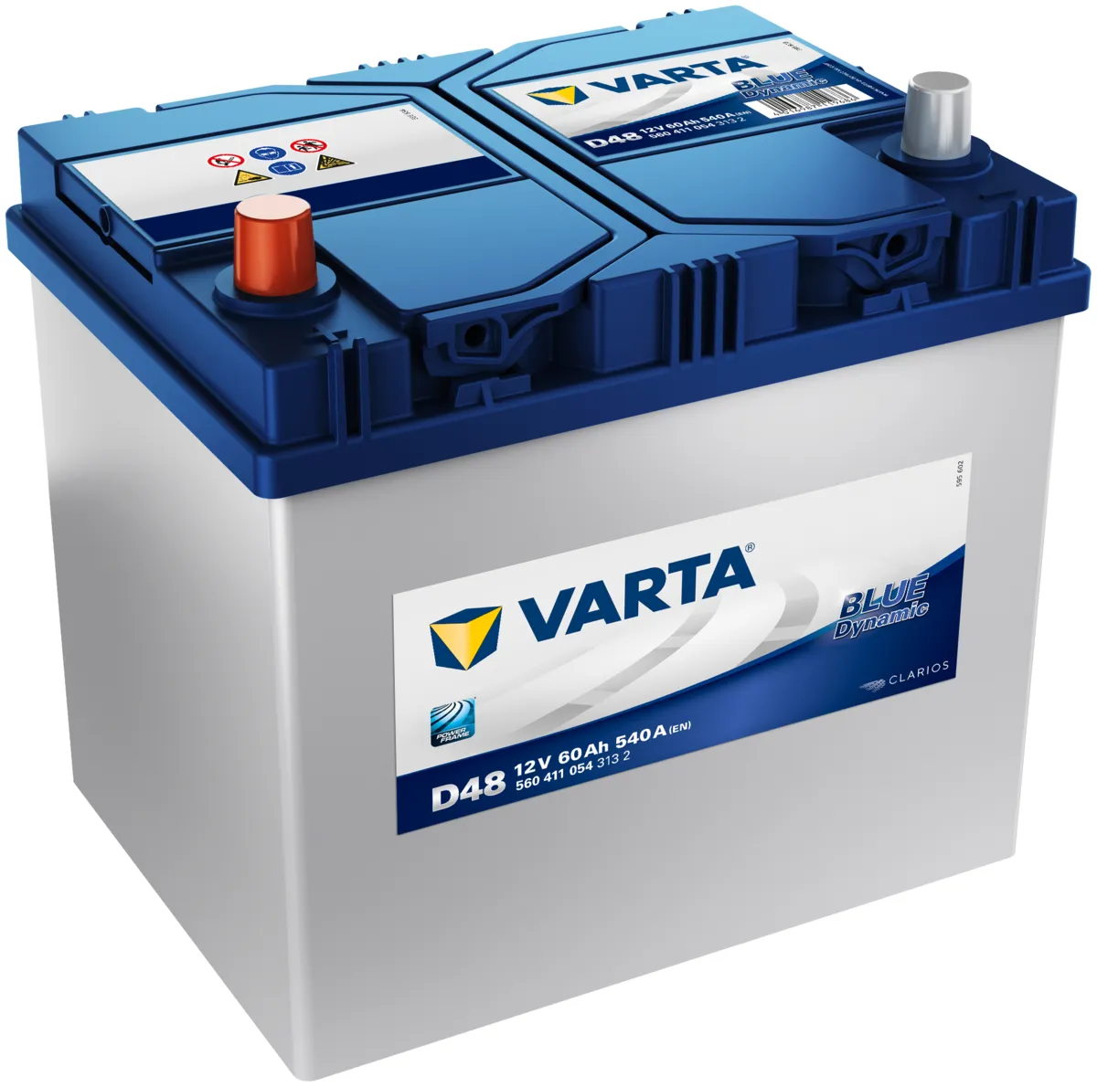 Аккумулятор VARTA Blue Dynamic 60 Ач, 540 А, 12 v, Прямая L+ (1), JIS D23, B00