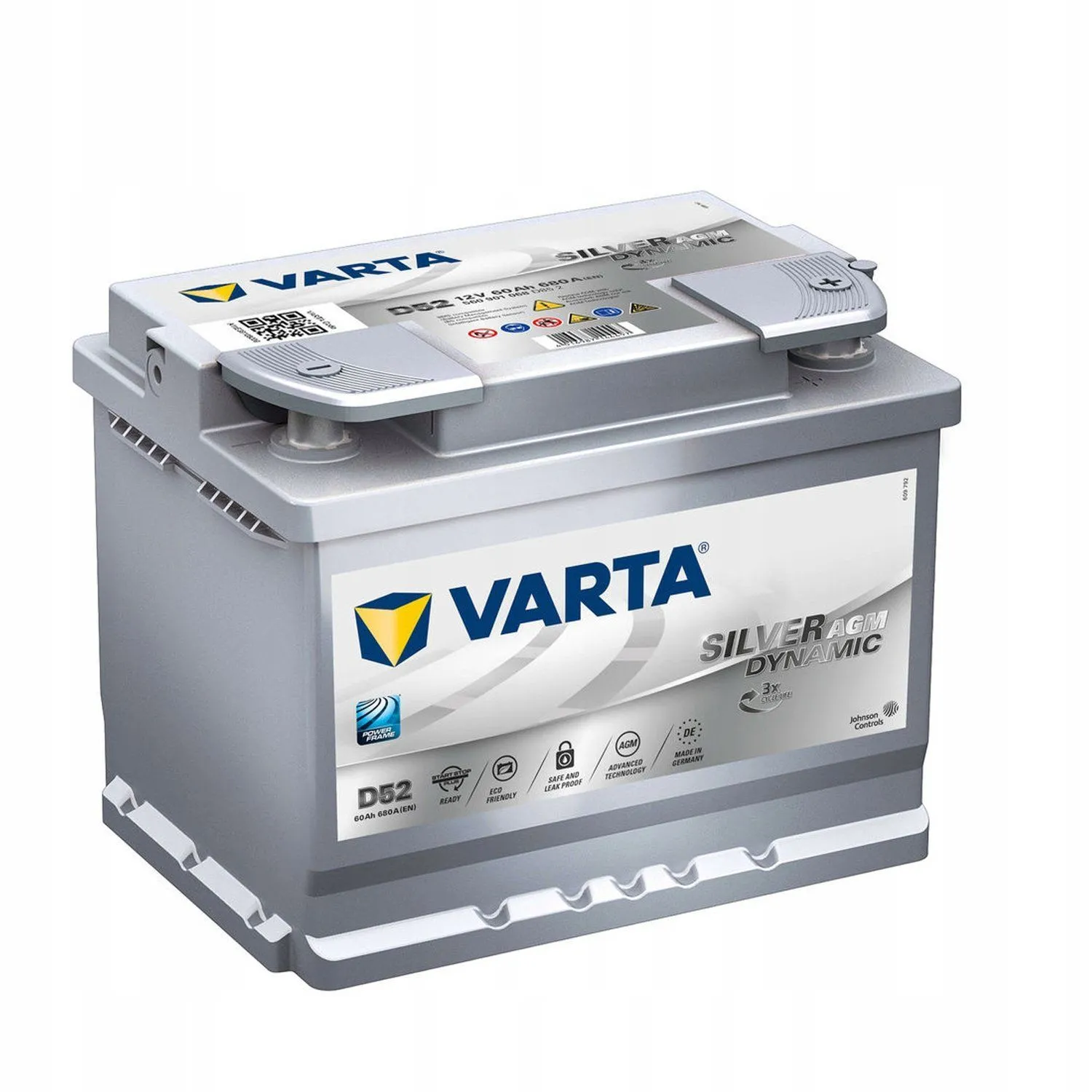 Аккумулятор VARTA Start-Stop AGM 60 Ач, 680 А, 12 v, Обратная R+ (0), DIN L2, B13