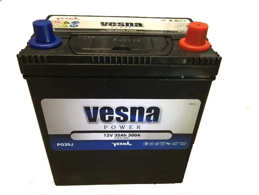 Аккумулятор VESNA 35 Ач, 300 А, 12 v, Обратная R+ (0), JIS B19, B00