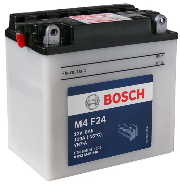 Аккумулятор BOSCH M4 8 Ач, 110 А, 12 v, Прямая L+ (1)