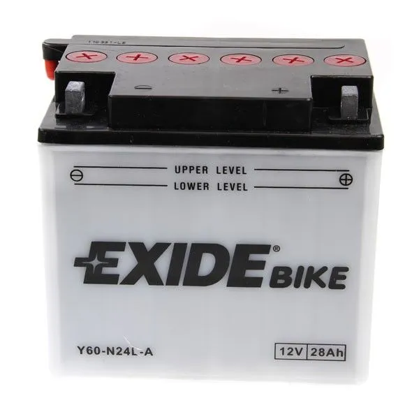 Аккумулятор EXIDE E60-N24L-A 28 Ач, 280 А, 12 v, Обратная R+ (0)