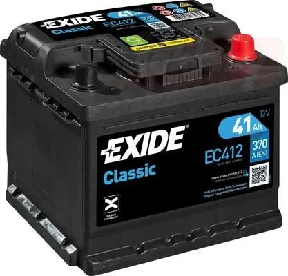 Аккумулятор EXIDE Classic 41 Ач, 370 А, 12 v, Обратная R+ (0), DIN LB1, B13