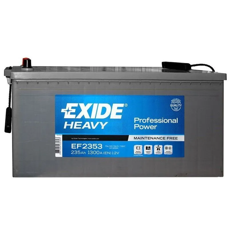 Аккумулятор EXIDE Professional Power 235 Ач, 1300 А, 12 v, Обратная L+ (3) euro, D6 (C), B00