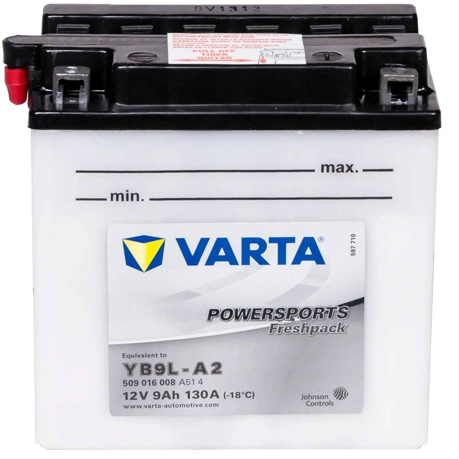 Аккумулятор VARTA PowerSports FreshPack 9 Ач, 130 А, 12 v, Обратная R+ (0)