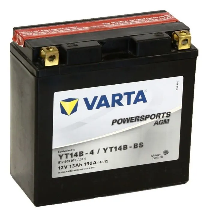 Аккумулятор VARTA PowerSports AGM 13 Ач, 190 А, 12 v, Прямая L+ (1)