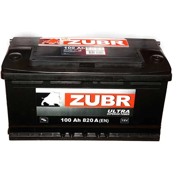 Аккумулятор ZUBR Ultra 100 Ач, 820 А, 12 v, Прямая L+ (1), DIN L5, B13