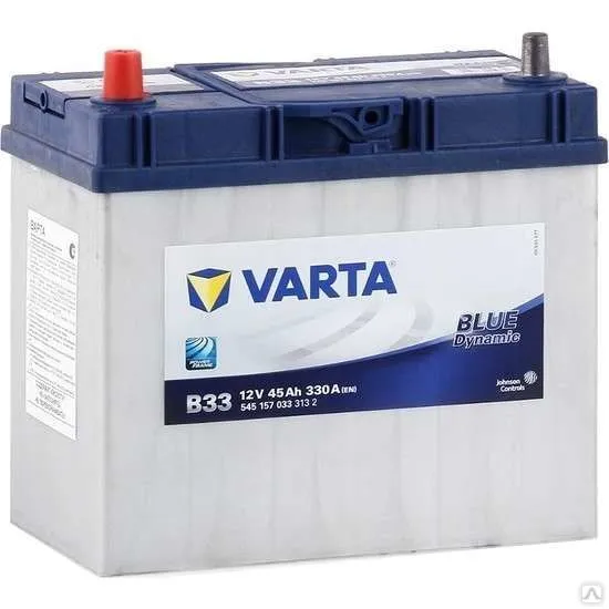 Аккумулятор VARTA Blue Dynamic 45 Ач, 330 А, 12 v, Прямая L+ (1), JIS B24, B00