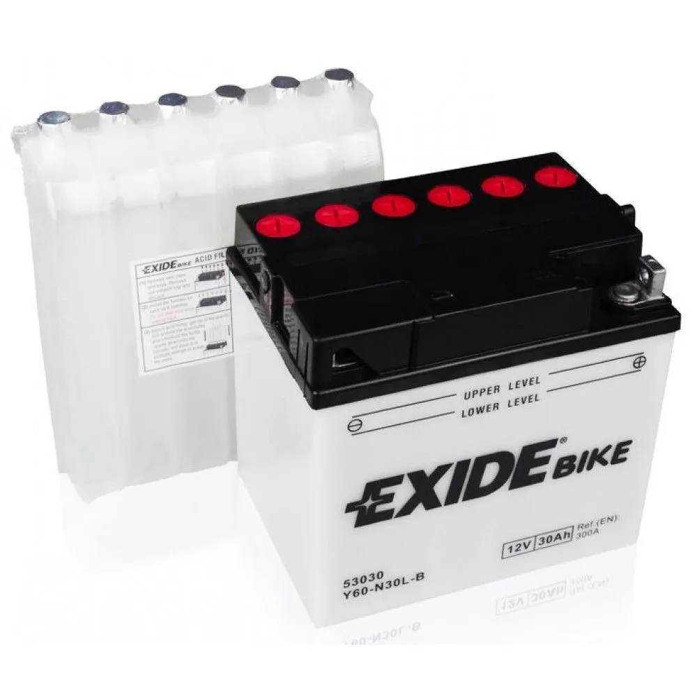 Аккумулятор EXIDE E60-N30L-B 30 Ач, 300 А, 12 v, Обратная R+ (0)