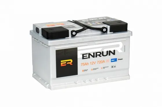 Аккумулятор ENRUN 75 Ач, 740 А, 12 v, Прямая L+ (1), DIN L3, B13