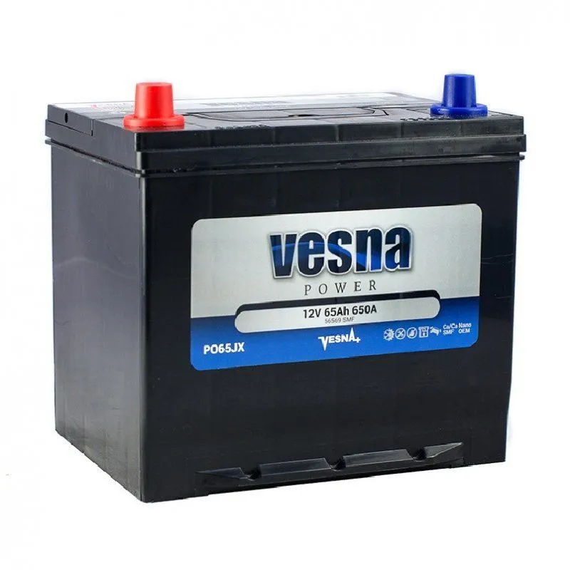 Аккумулятор VESNA 65 Ач, 650 А, 12 v, Прямая L+ (1), JIS D23, B00