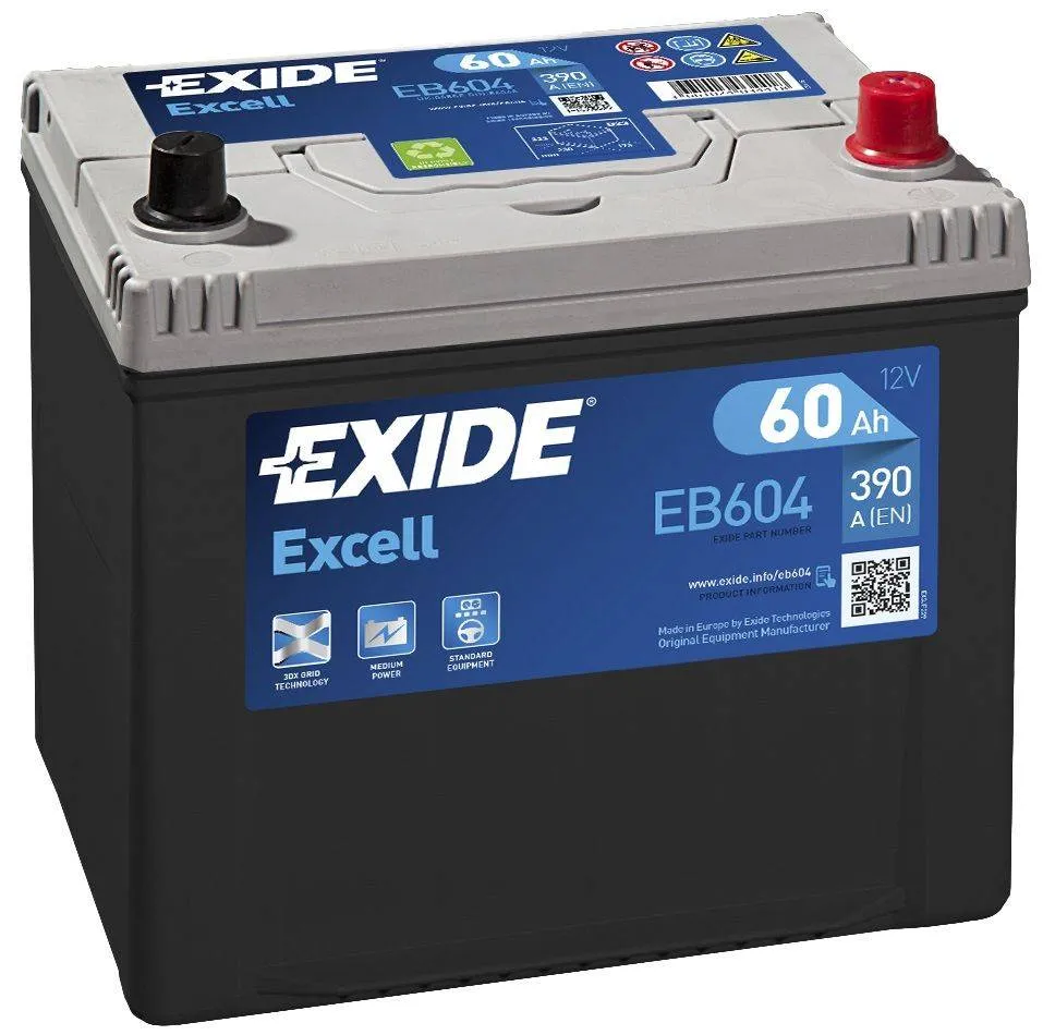 Аккумулятор EXIDE EXCELL EB604 60 R+