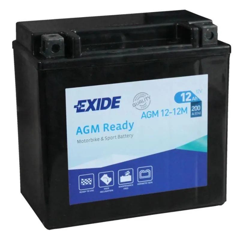 Аккумулятор EXIDE AGM 12 Ач, 200 А, 12 v, Прямая L+ (1)